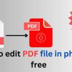 How to edit pdf file in phone for free