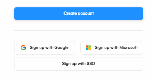 You usually have three options to "Sign Up".