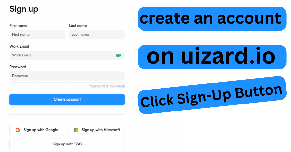 How to create an account on uizard.io