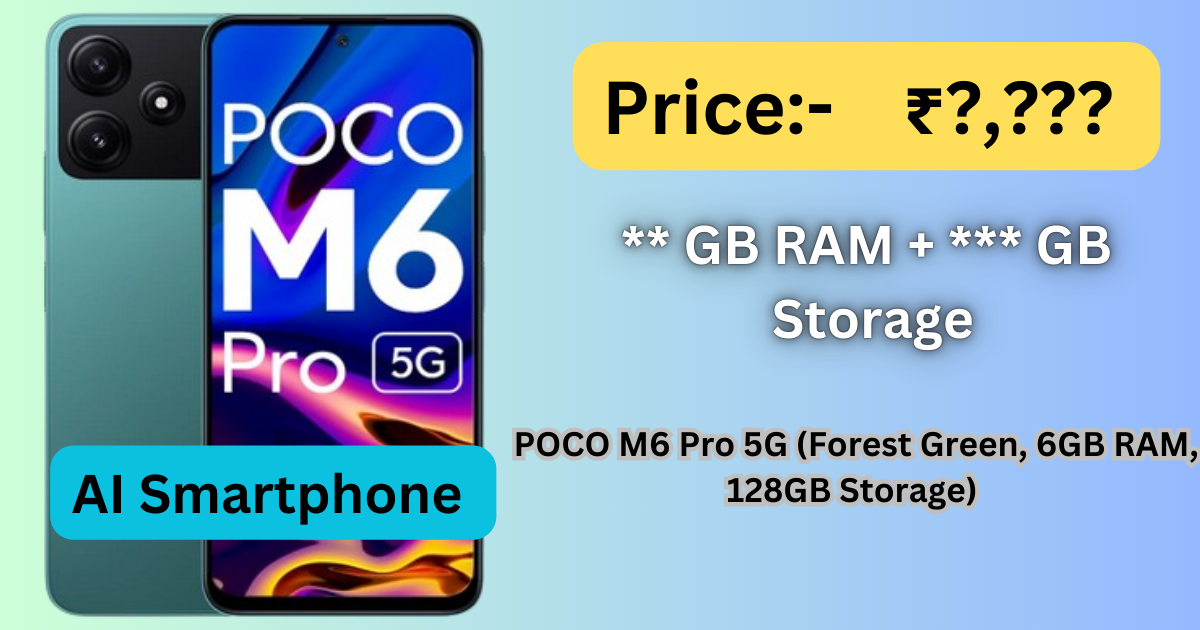 POCO M6 Pro 5G (128 GB) (6 GB RAM) (Power Black) Under ₹9,999