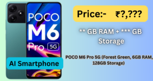 POCO M6 Pro 5G (128 GB) (6 GB RAM) (Power Black) Under ₹9,999