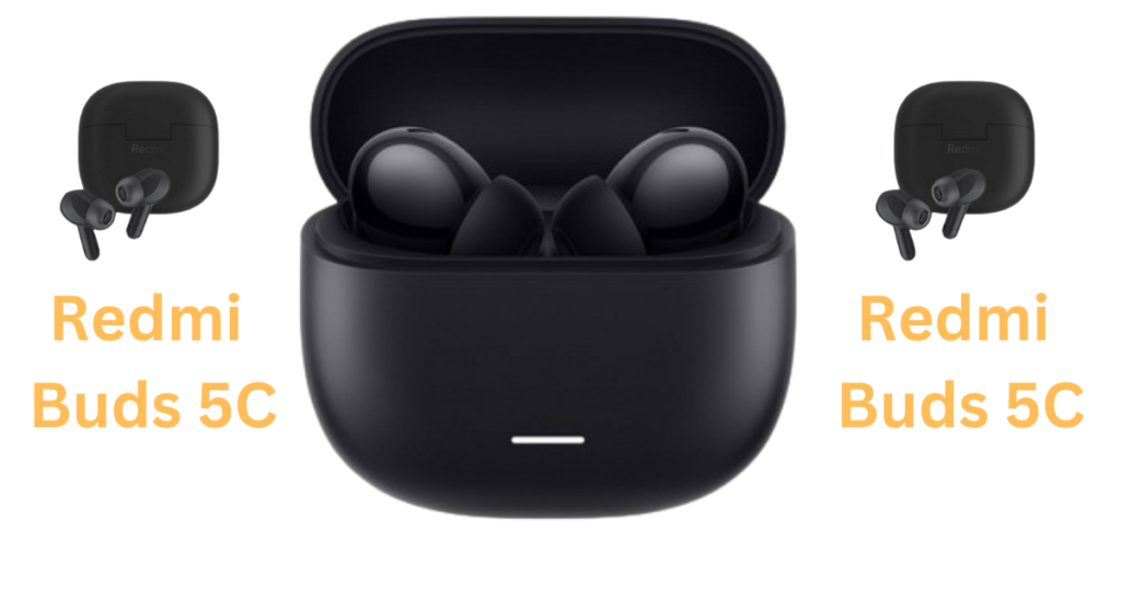 Redmi Buds 5C Bluetooth TWS Earbuds, Up to 40dB Hybrid Noise Cancellation, Quad Mic, Custom EQ, 10mins charge for 2Hours life, Up to 36Hrs Playback, Gaming TWS| Acoustic Black