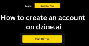 how to create an account on dzine.ai