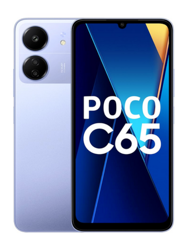 POCO C65 (Pastel Blue 4GB RAM 128GB Storage), Under ₹6,999 ,  5000 mAh battery